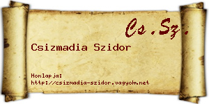 Csizmadia Szidor névjegykártya